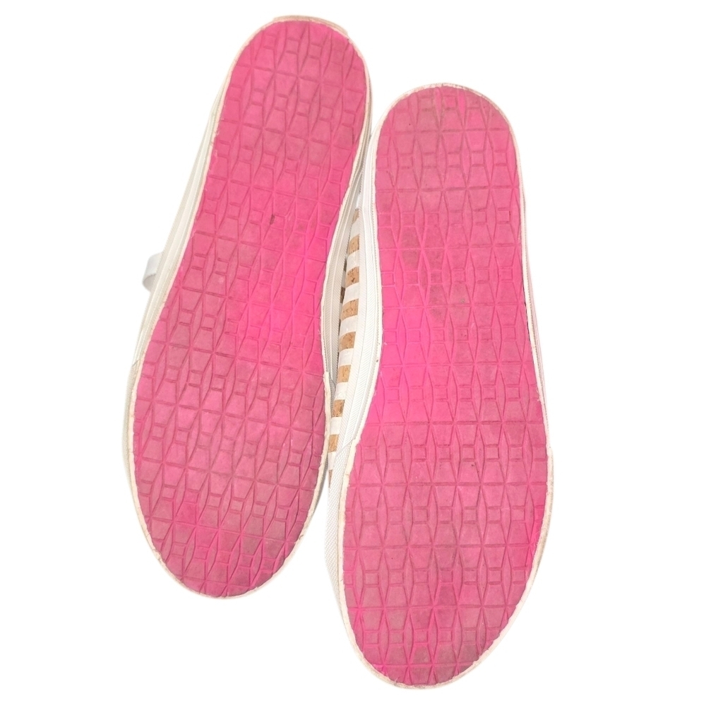 Kate Spade New York Lodero Tan and White Striped Fashion Sneakers 8.5 - Picture 9 of 10